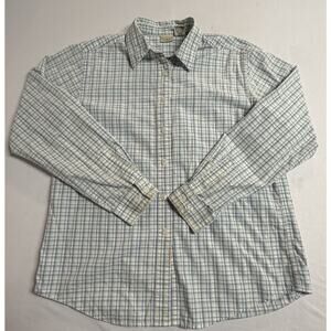 L.L. Bean Classic Plaid Button Down Shirt Women’s M Cottagecore Coastal Casual